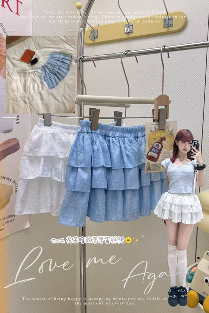 熱賣芭蕾風上衣+短裙套裝🩵🤍