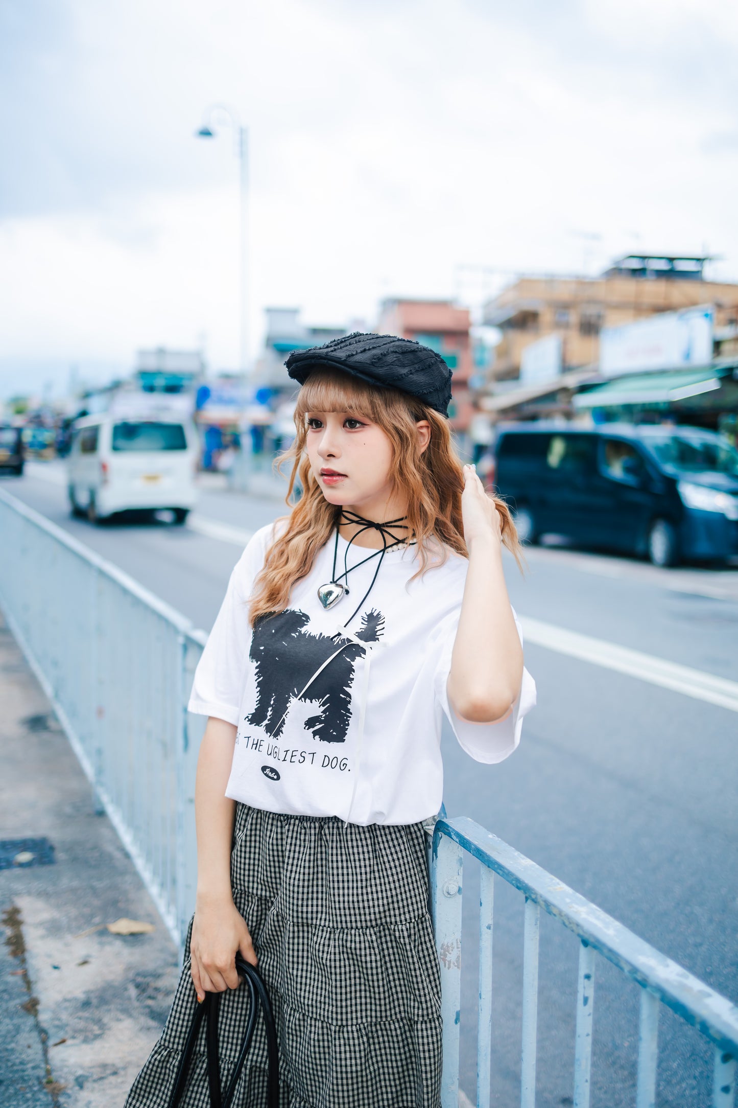 小狗蝴蝶絲帶長Tee