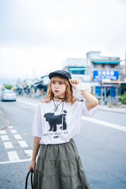 小狗蝴蝶絲帶長Tee