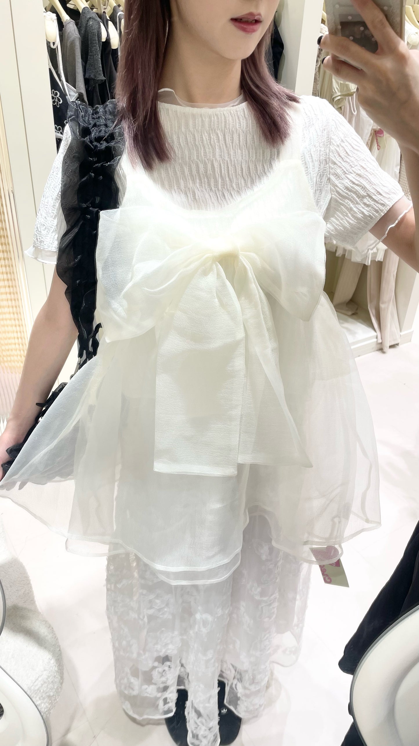 日系蝴蝶結網紗套裝🎀✨