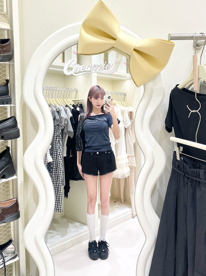 Houston斜肩上衣+短褲套裝🖤