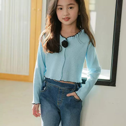 針織花花長袖上衣🌸