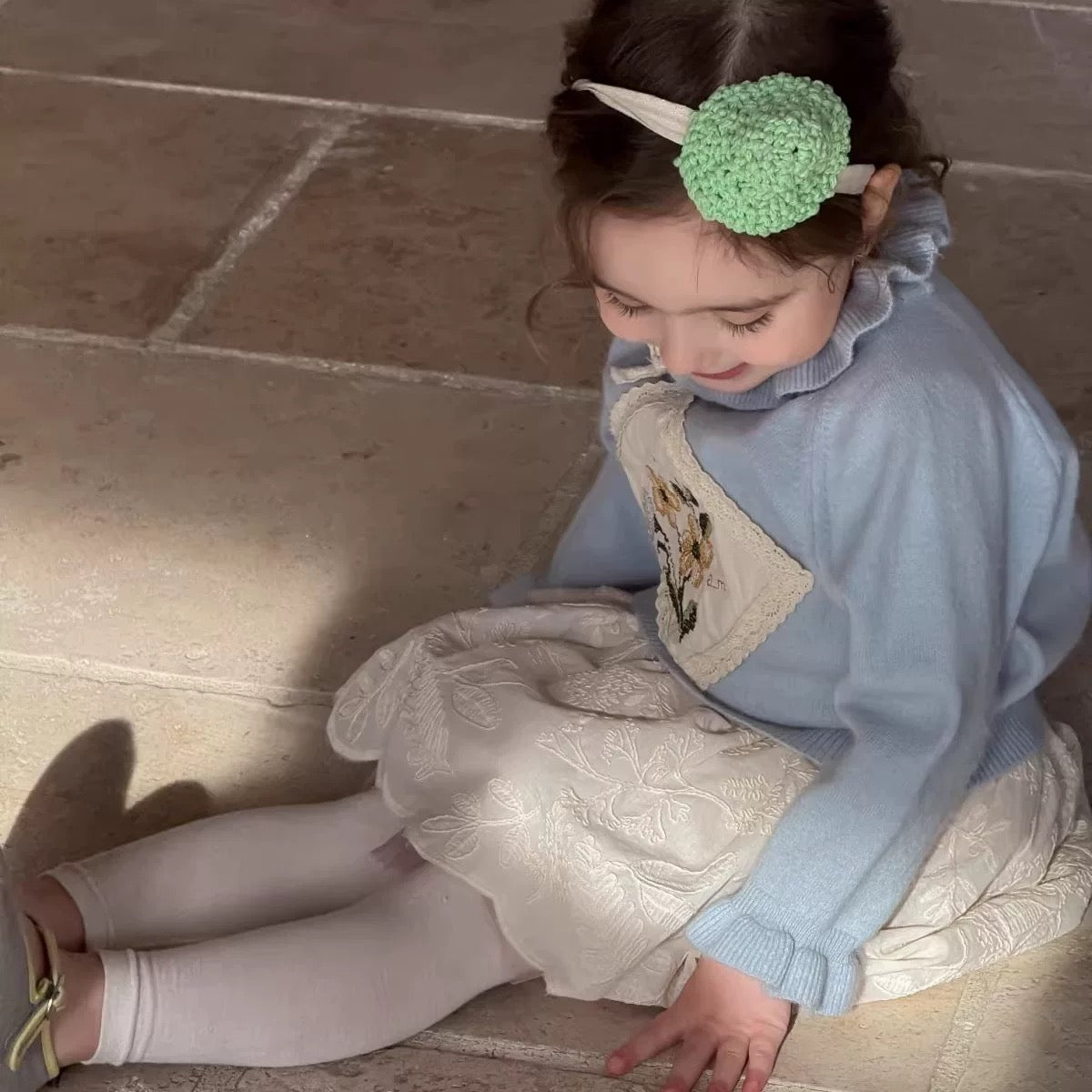 鬆緊花花刺繡半身裙🎀