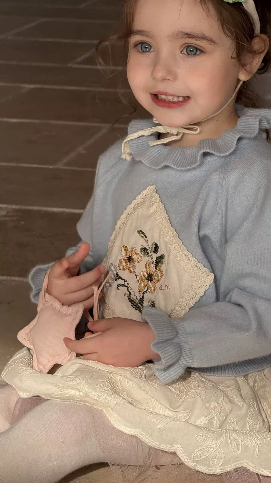 鬆緊花花刺繡半身裙🎀