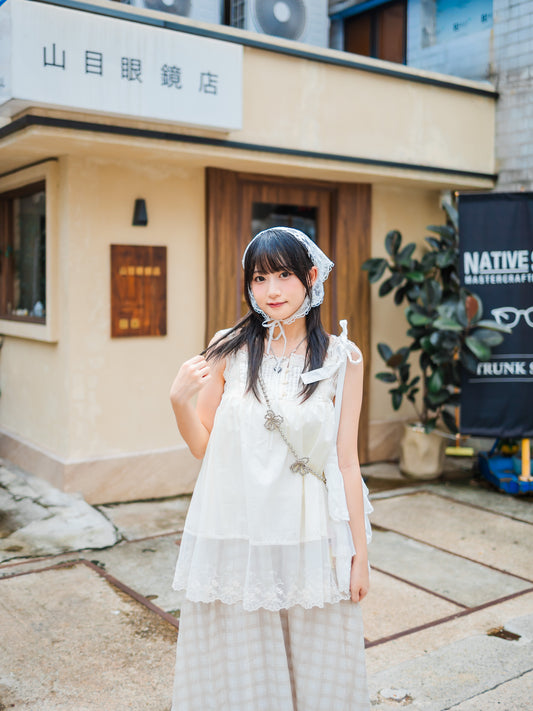 👒田園度假風蕾絲背心