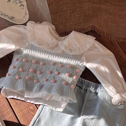 荷葉領長袖上衣🍑