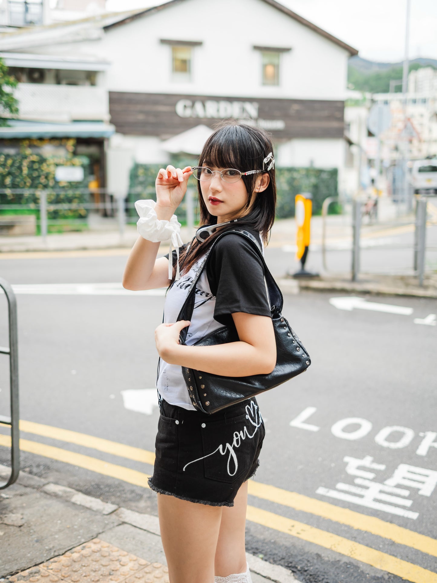 You Love Me❣️拼色字母短褲