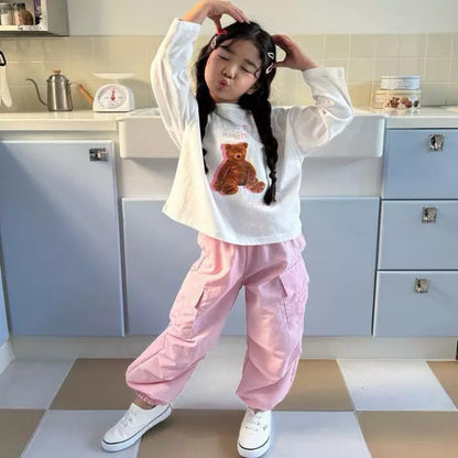 鬆緊工裝長褲👖