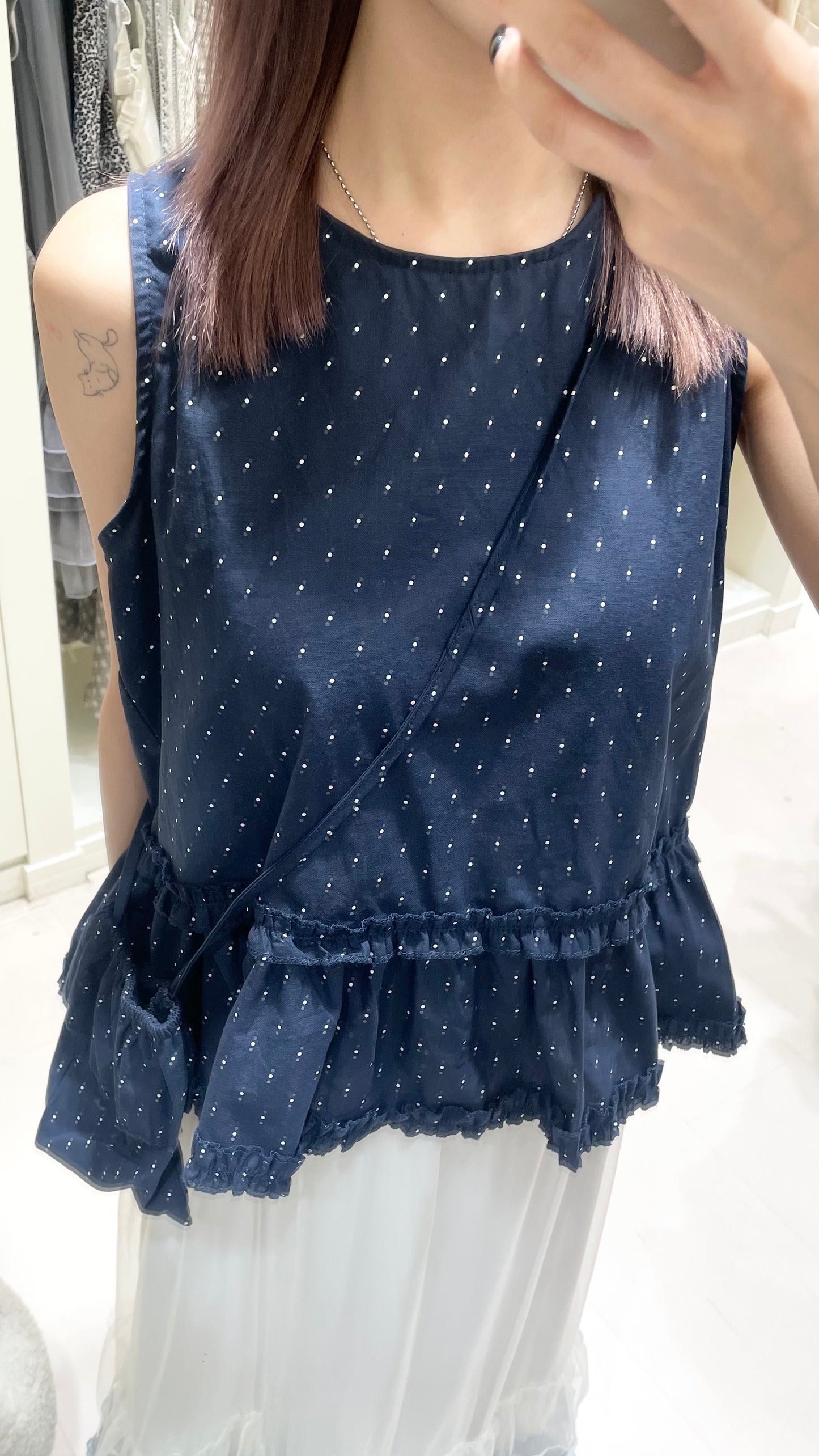 波點背心搭莎莎長裙☁️