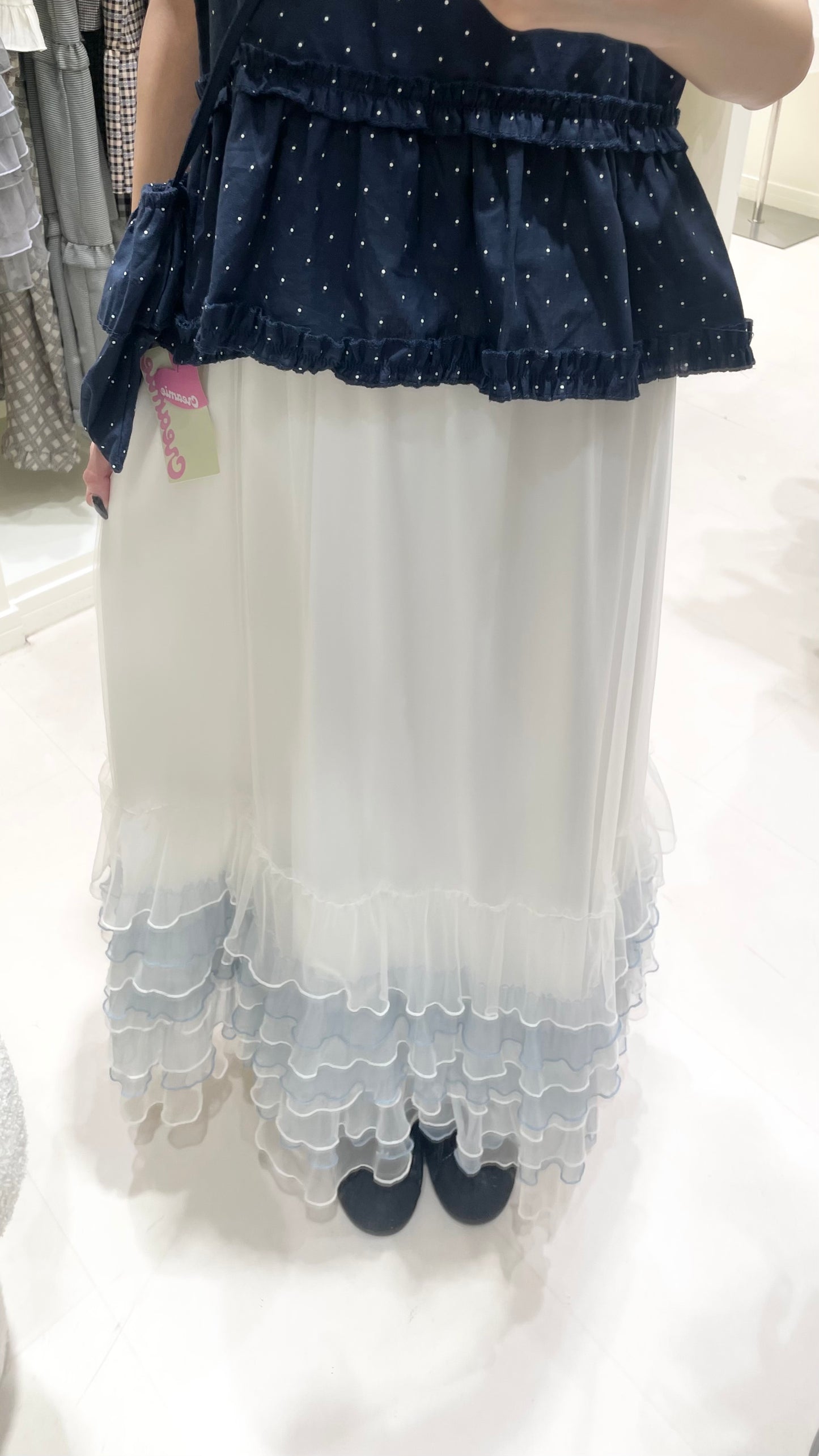 波點背心搭莎莎長裙☁️