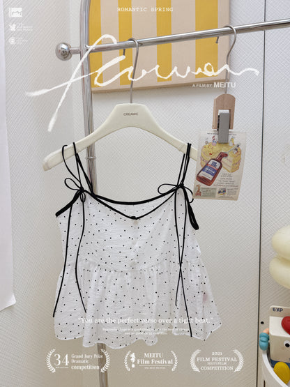 韓系波點背心套裝🎀