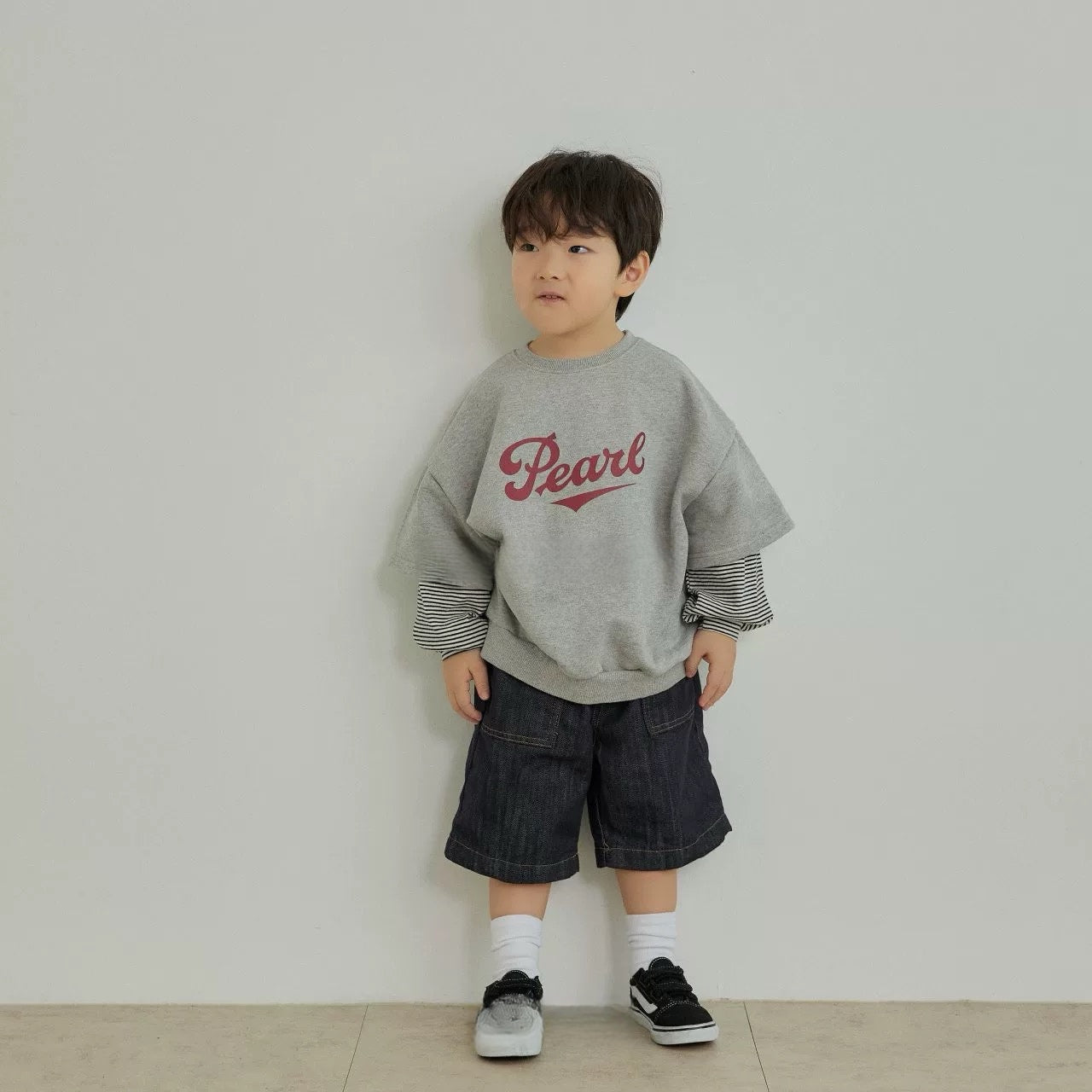 圓領拼接英文衛衣🎧