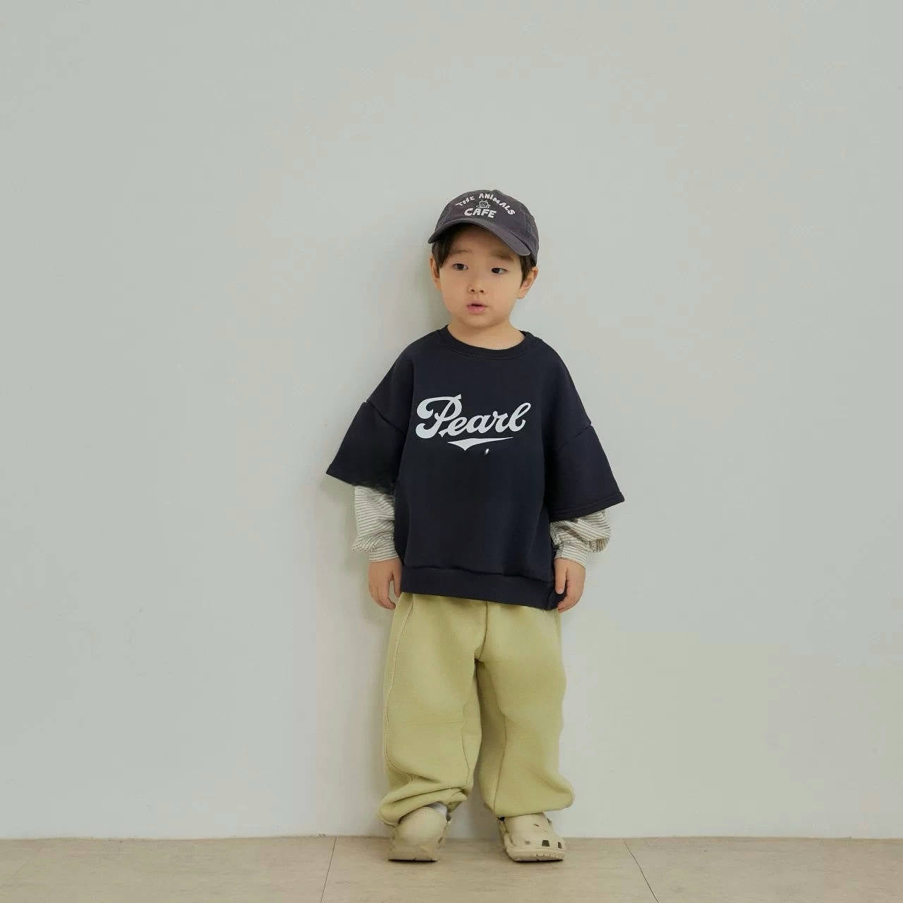 圓領拼接英文衛衣🎧