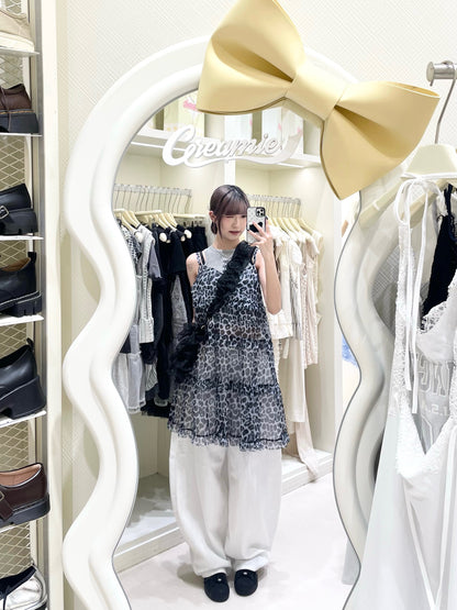 韓系疊穿豹紋套裝🍒