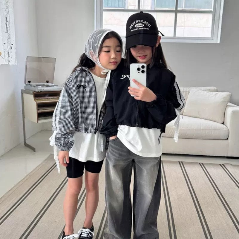 立領蕾絲綁帶外套🎀