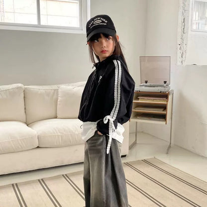 立領蕾絲綁帶外套🎀