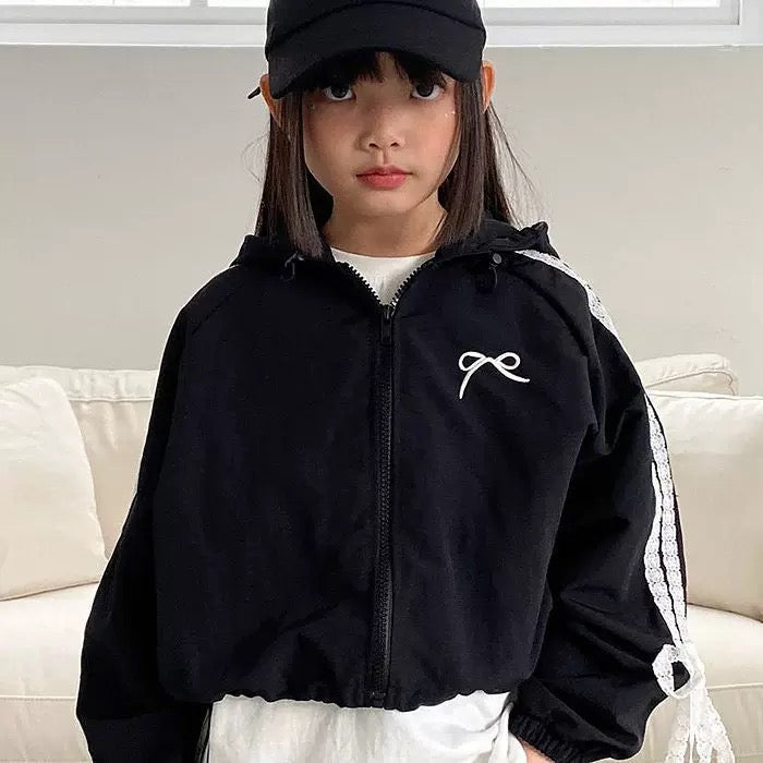 立領蕾絲綁帶外套🎀