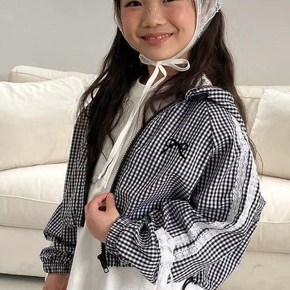 立領蕾絲綁帶外套🎀