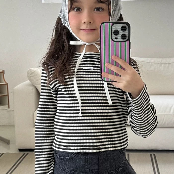 圓領條紋長袖上衣🔖