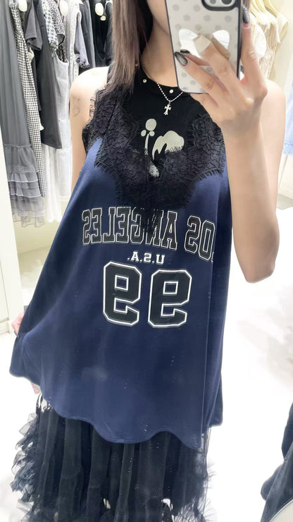 韓系吊帶球衣套裝🎧