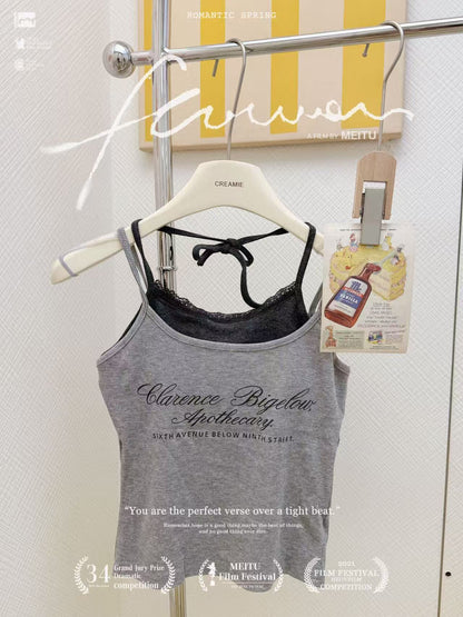 甜辣拼接背心套裝🎧