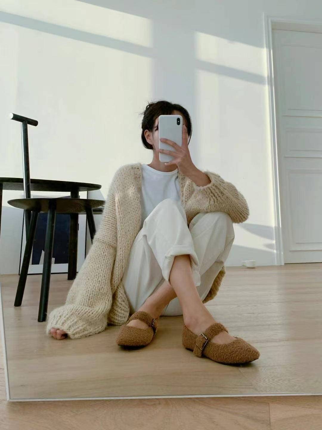 慵懶風羊羔毛平底鞋🐰