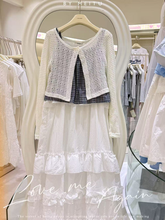 針織吊帶蛋糕連身裙🍁✨