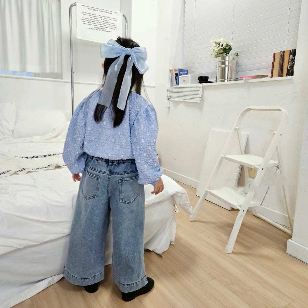 鬆緊牛仔長褲🔖