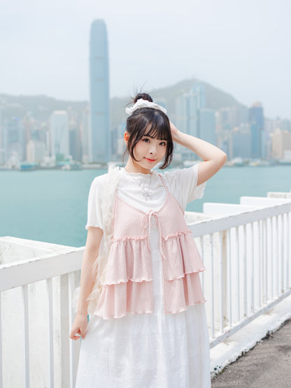 Ruffle日系花邊馬甲💕