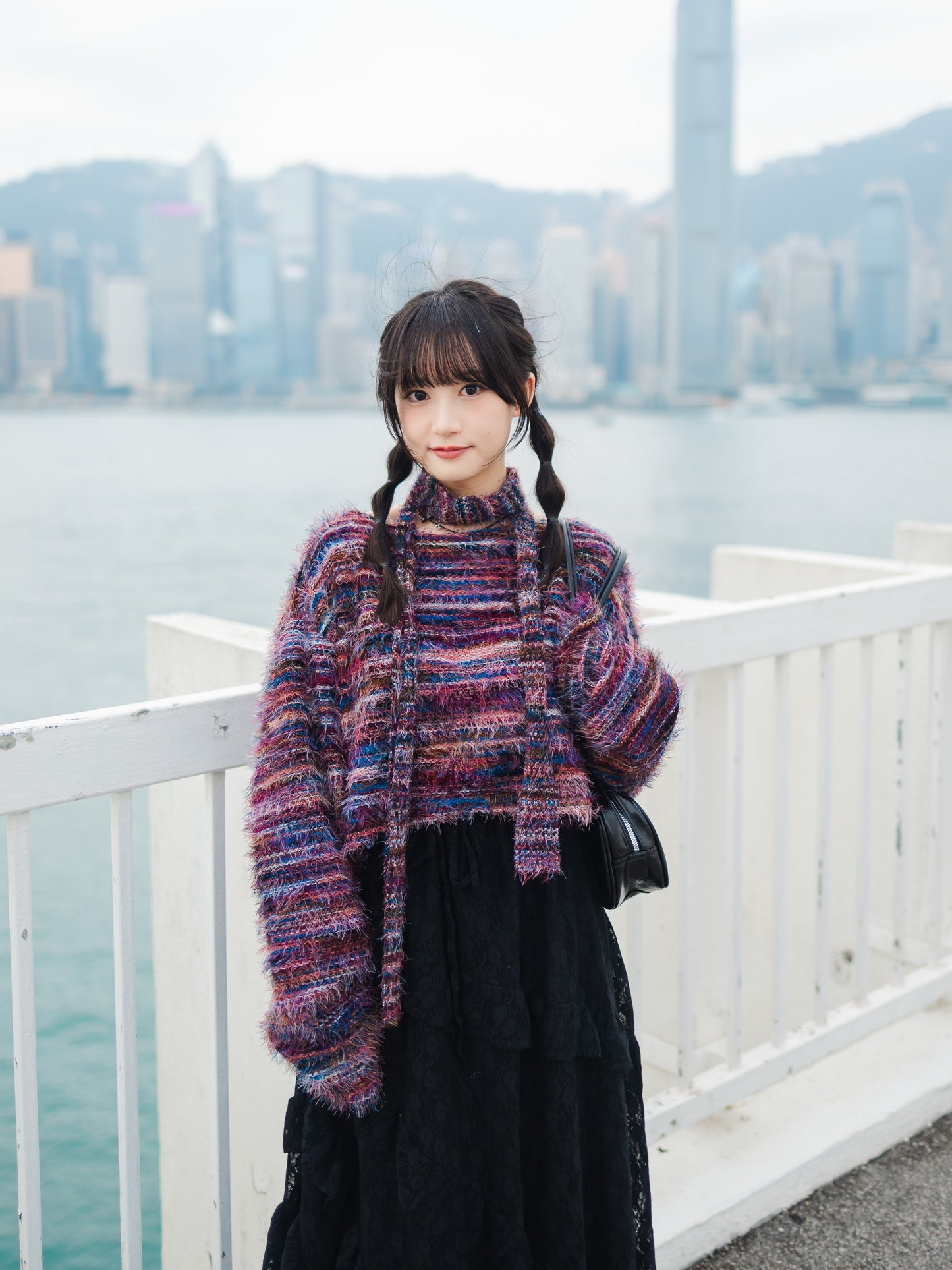 日系必入💖 重工蕾絲蛋糕長裙 - 黑色