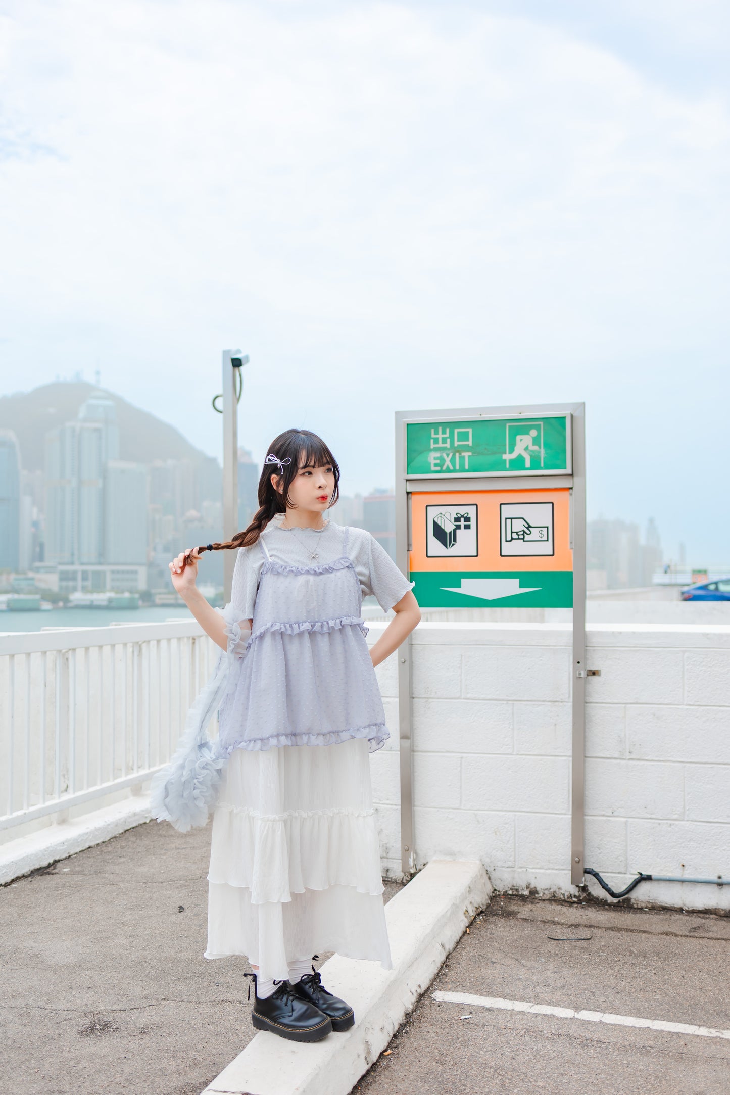 棉花糖Ruffle花邊打底上衣🩵