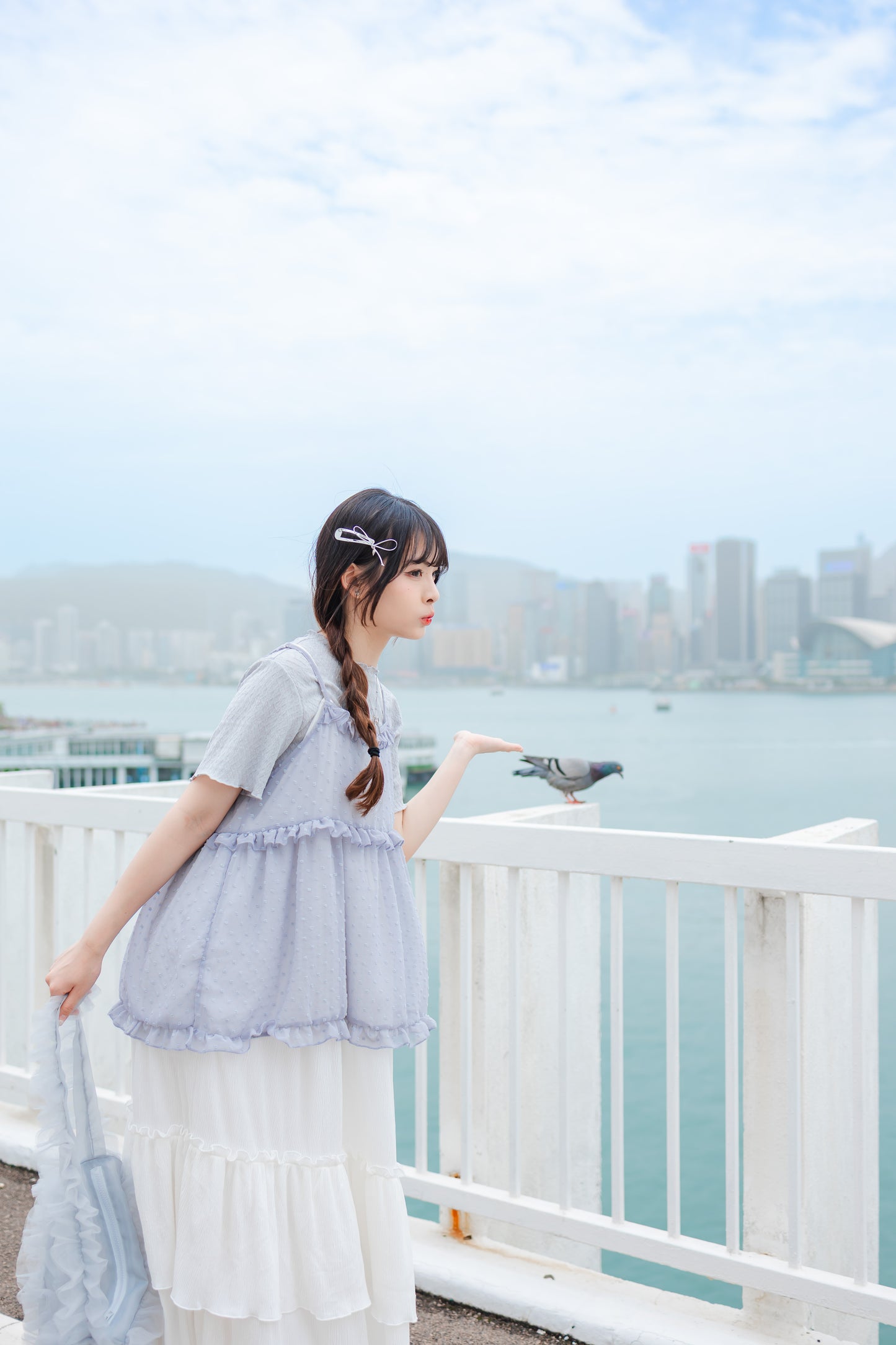 棉花糖Ruffle花邊打底上衣🩵