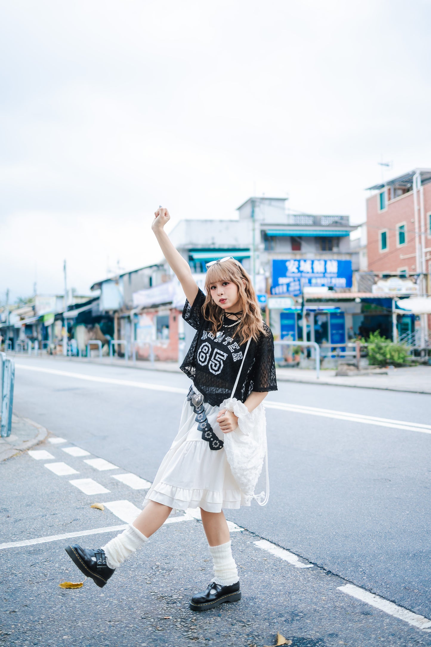 【門市熱賣款✨🖤】波浪橡筋不規則裙