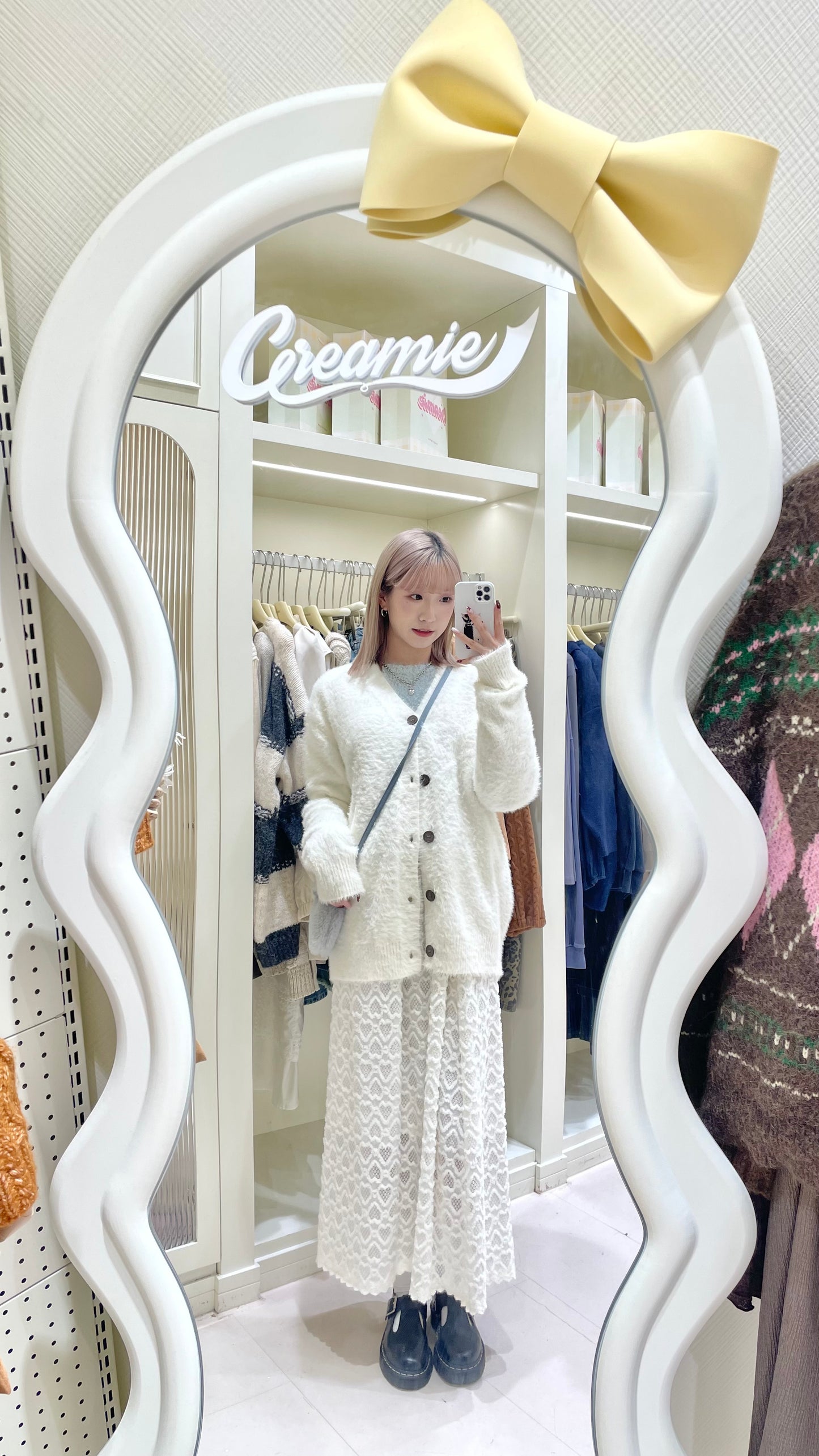 簡約馬海毛奶油毛衣💕