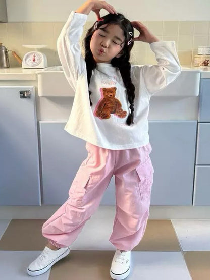 鬆緊工裝長褲👖