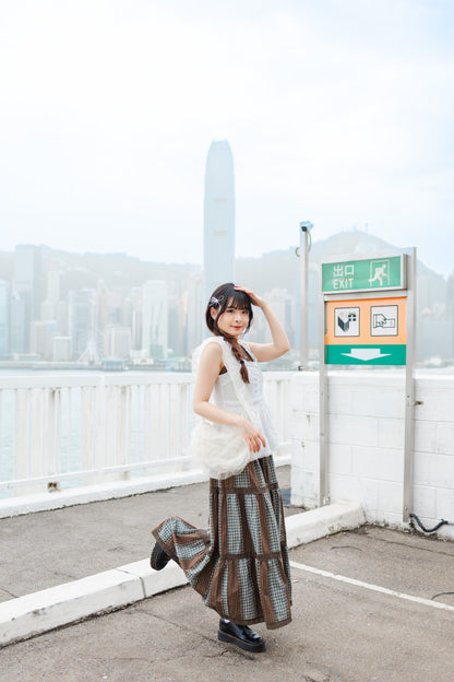 日系蕾絲鈕扣背心🤍