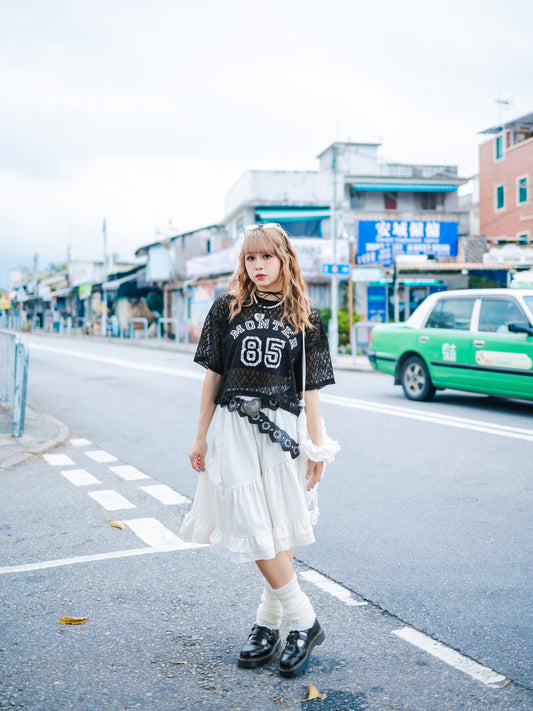【門市熱賣款✨🖤】波浪橡筋不規則裙