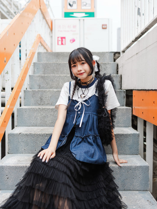 Sunday Forever💙✨拼邊短袖上衣