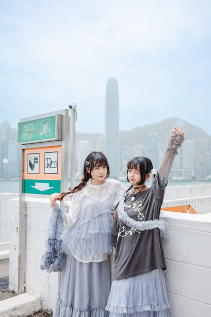 2色入💌💕 lace蕾絲花邊長Tee