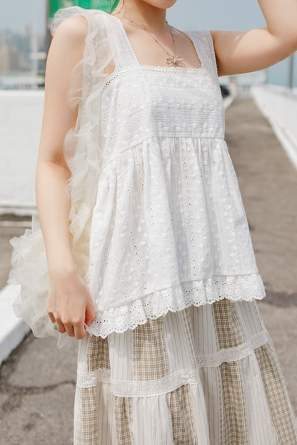 高質小碎花肩帶Ruffle背心🌼