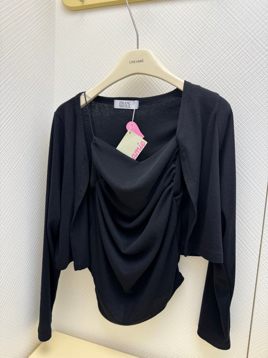 【冬季清倉☃️❄️】 淨色外衫打吊帶背心