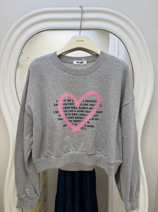 【冬季清倉☃️❄️】 圓領愛心衛衣