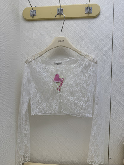 【冬季清倉☃️❄️】 蕾絲短款上衣