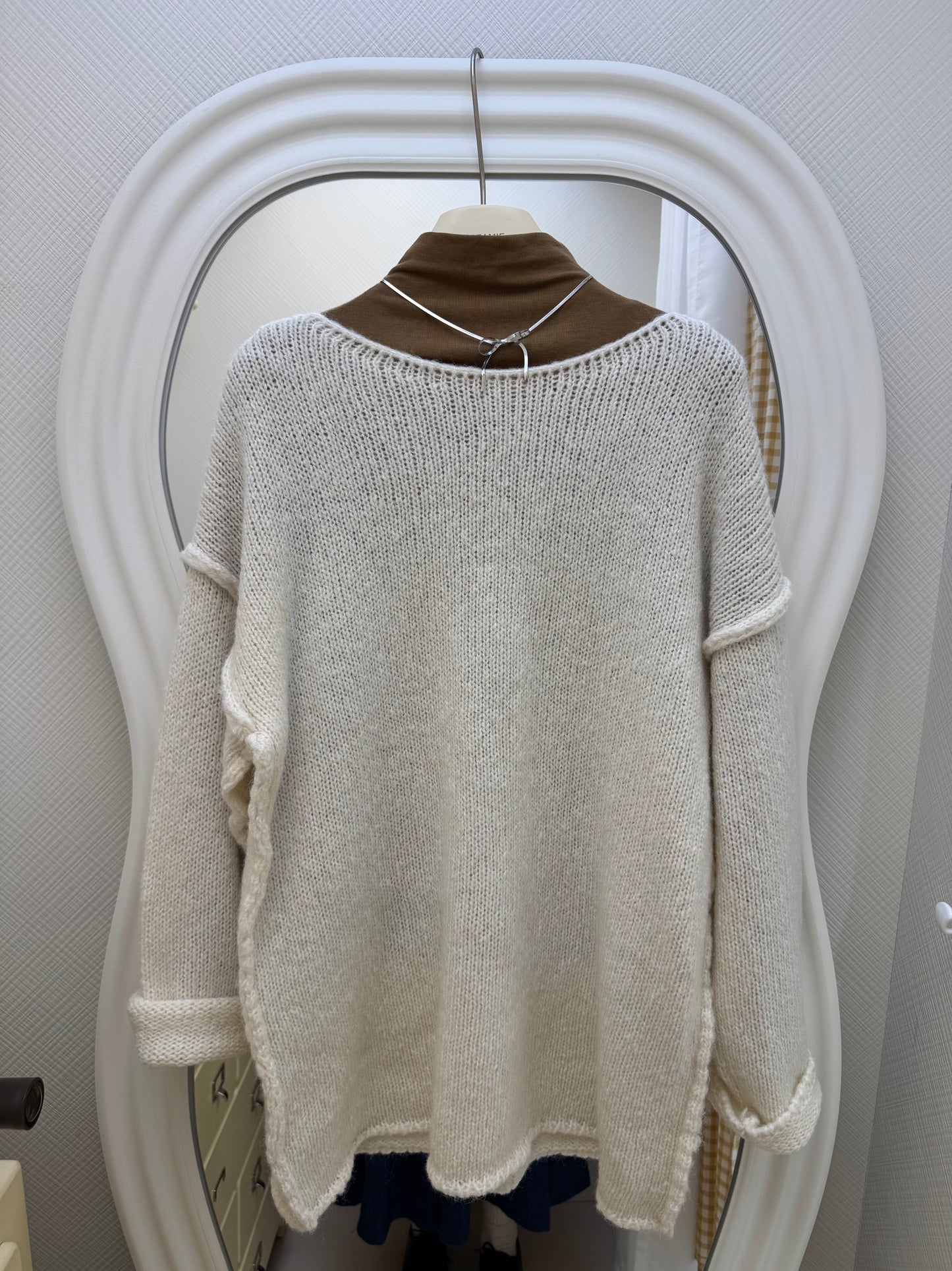 【冬季清倉☃️❄️】 淨色針織長款毛衣