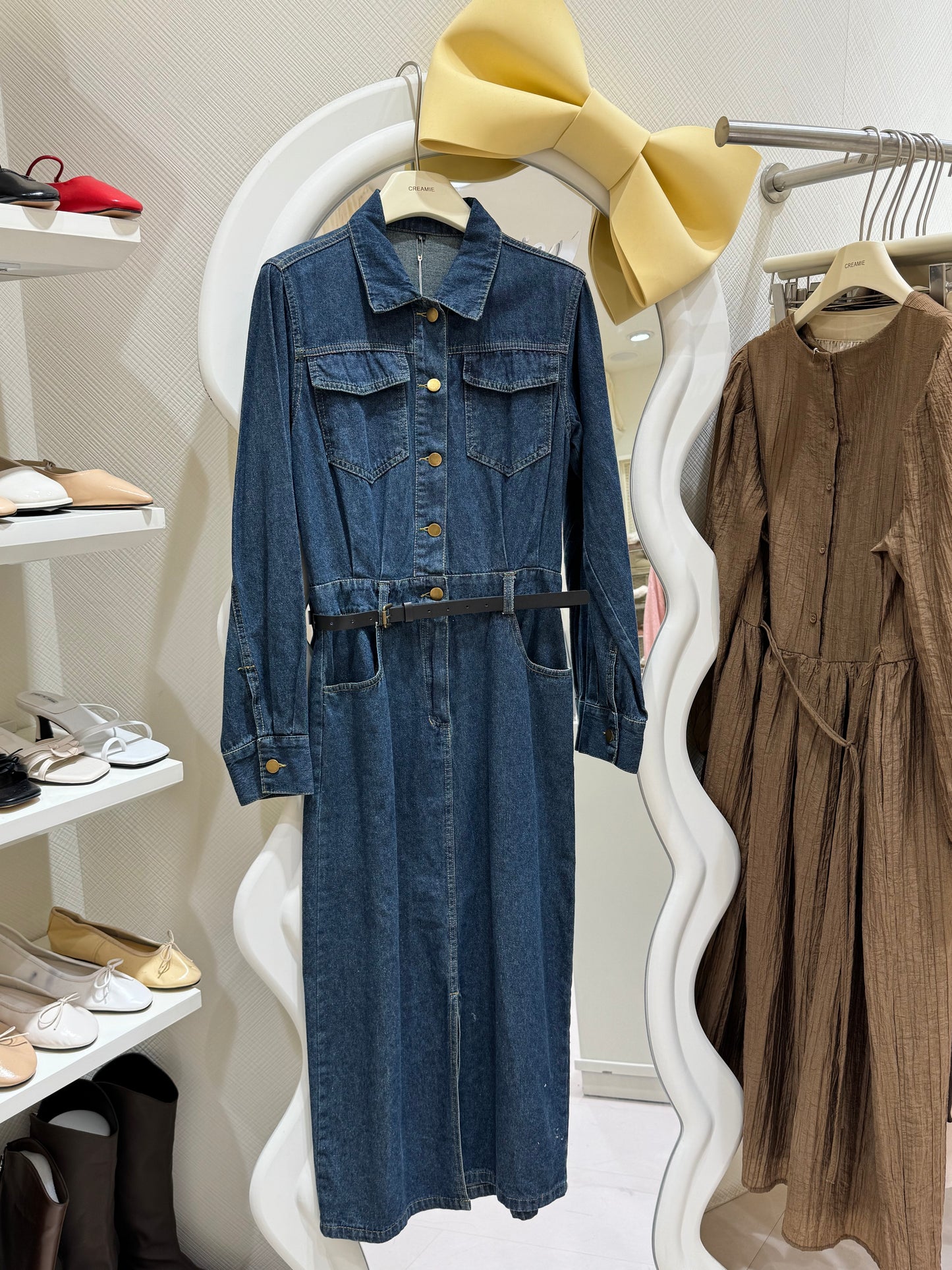 【冬季清倉☃️❄️】 翻領牛仔連身裙