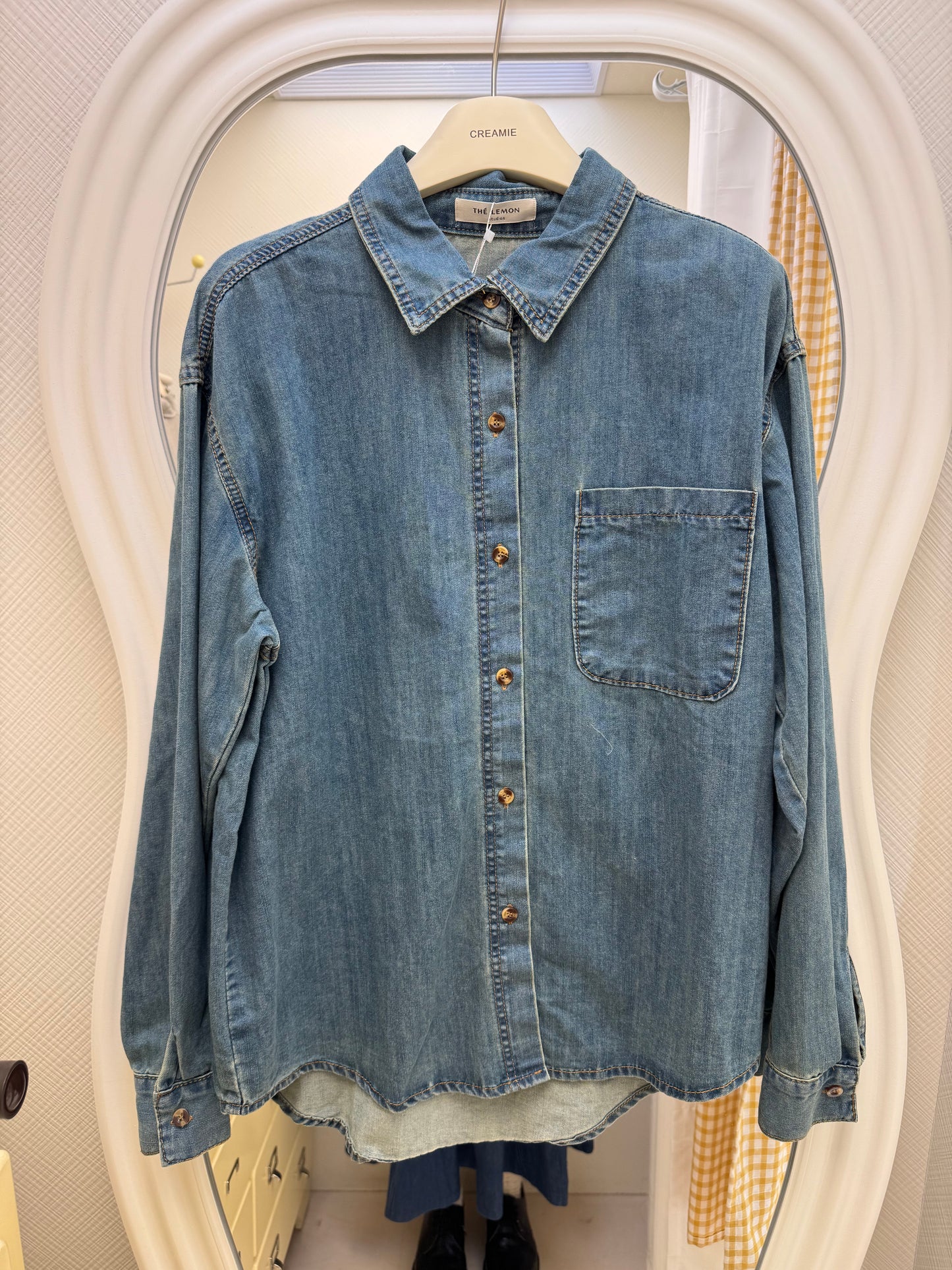 【冬季清倉☃️❄️】 翻領扣鈕牛仔衫