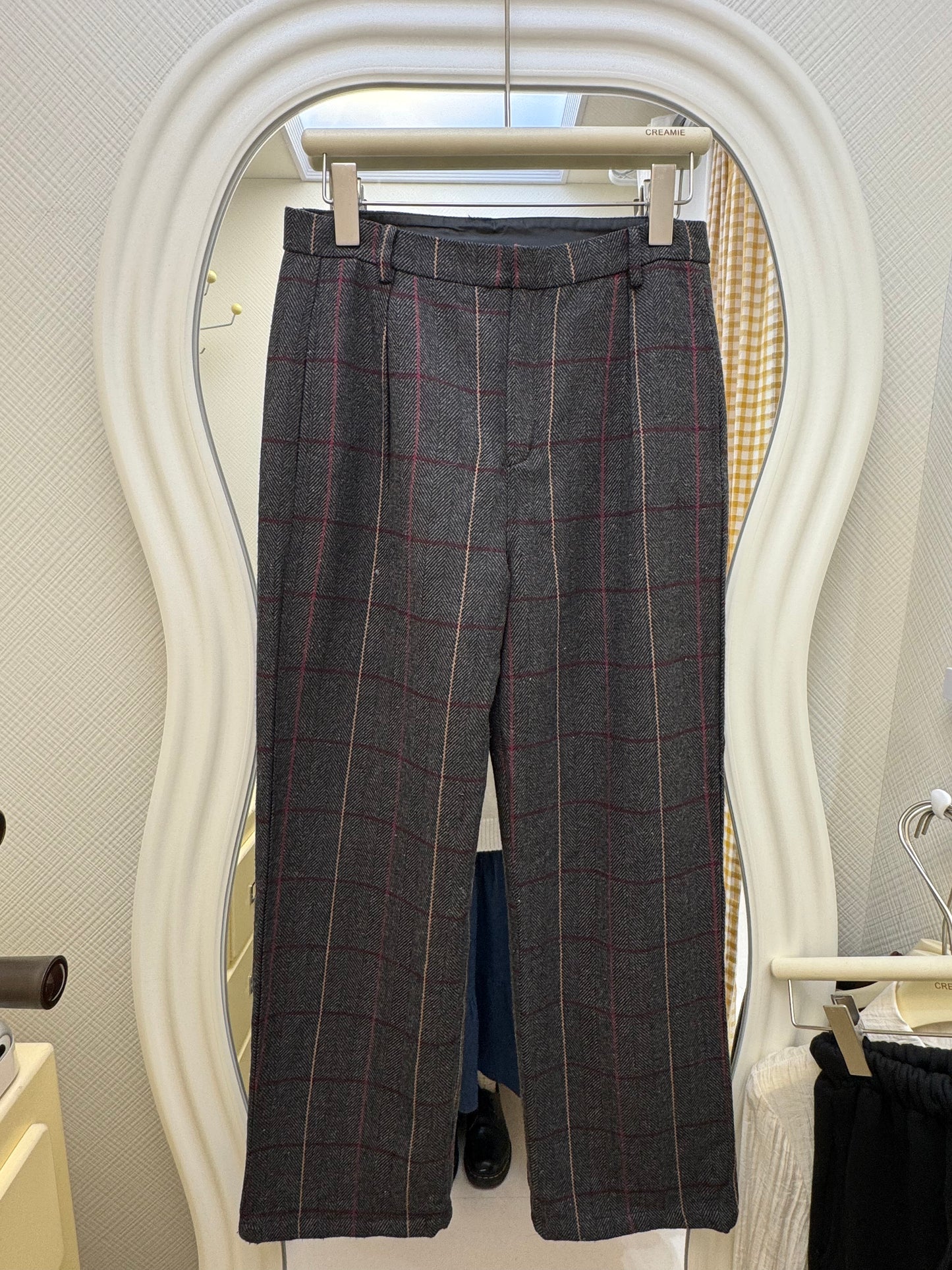 【冬季清倉☃️❄️】 扣鈕格子長褲