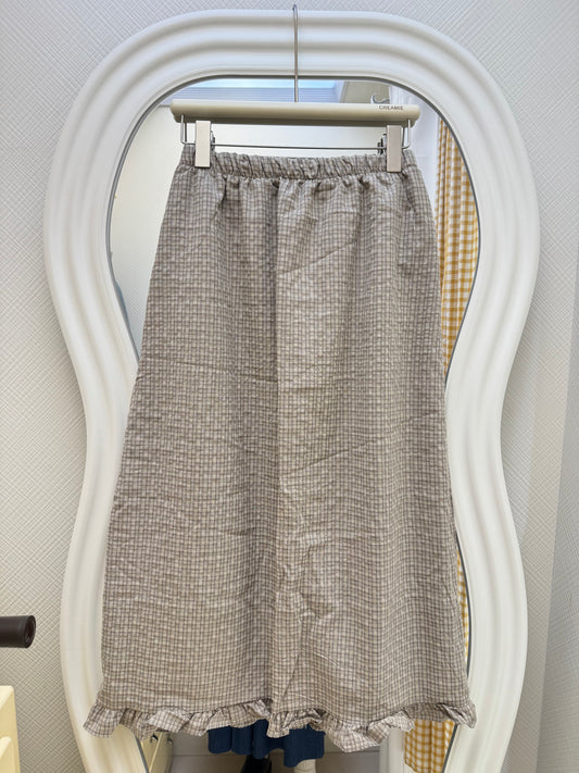 【冬季清倉☃️❄️】 鬆緊格子半身長裙