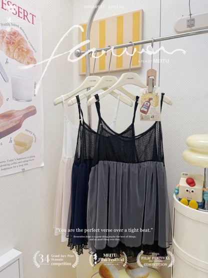 日系疊穿針織溫柔套裝💙🤎