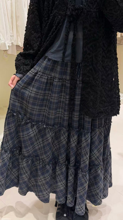 日系毛毛寬鬆套裝 - 黑色🩶